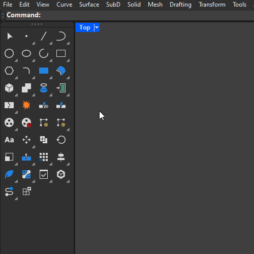 Rhino toolbar button hover state